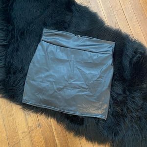 Faux Leather Mini Skirt